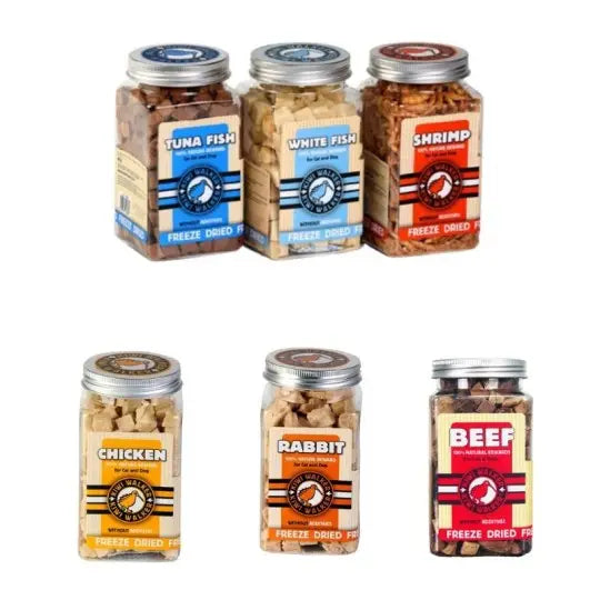 Box friandises lyophilisées "TERRE & MER" pour chien et chat